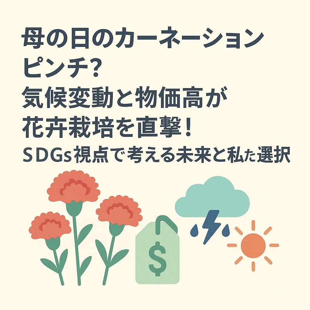 母の日のカーネーションピンチ？気候変動と物価高が花卉栽培を直撃！SDGs視点で考える未来と私たちの選択