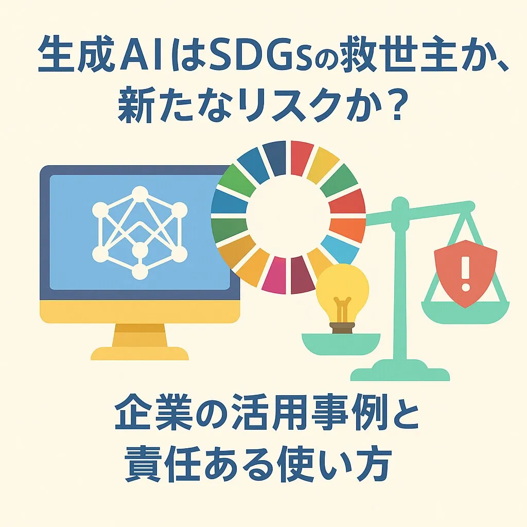 【詳細解説】生成AIはSDGsの救世主か、新たなリスクか？企業の活用事例と責任ある使い方