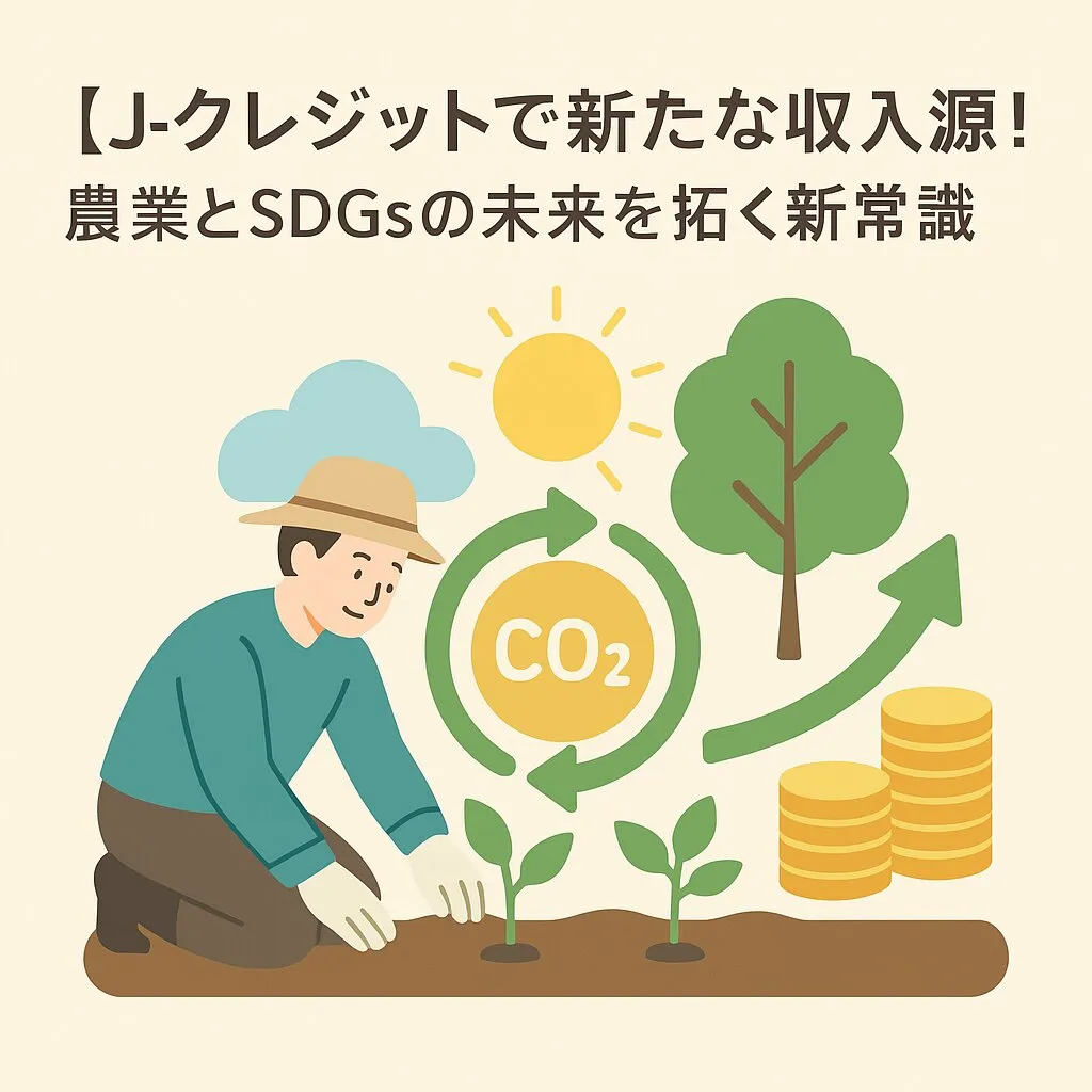 【農家もできる脱炭素】J-クレジットで新たな収入源！農業とSDGsの未来を拓く新常識