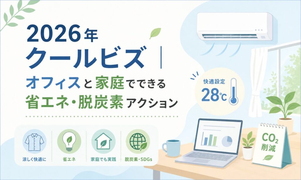 2026年クールビズ｜オフィスと家庭でできる省エネ・脱炭素アクション