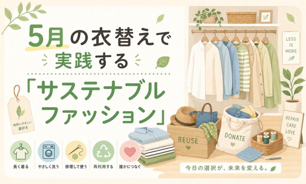 5月の衣替えで実践する「サステナブルファッション」