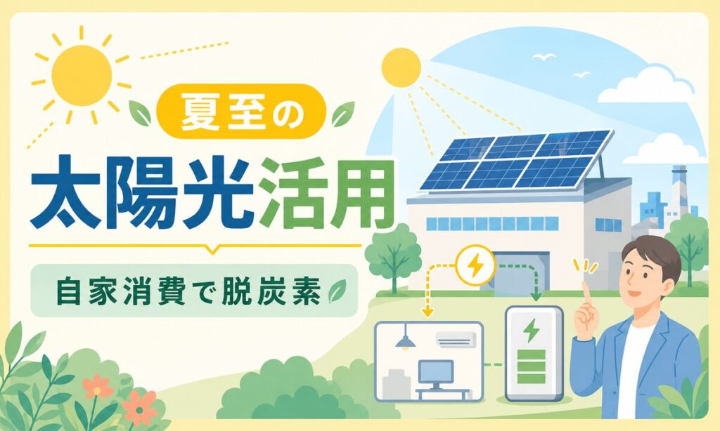 夏至2026｜日照ピークと中小企業の太陽光発電・自家消費活用術【最新動向】