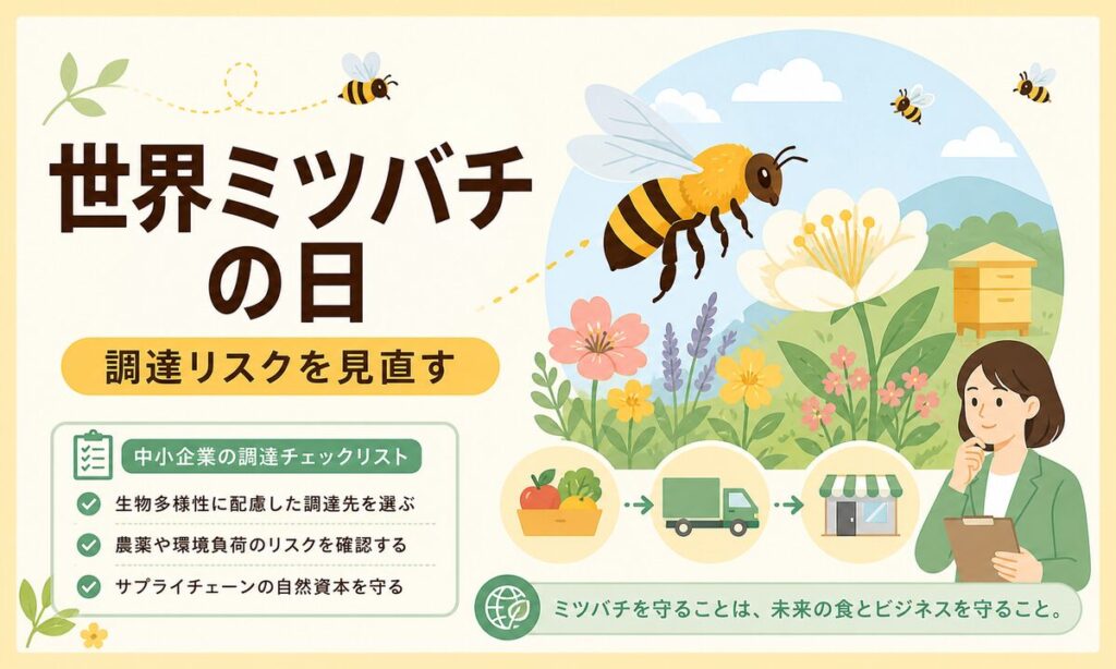 5月20日は世界ミツバチの日｜受粉サービス危機と中小企業のサプライチェーン対策【2026年最新】