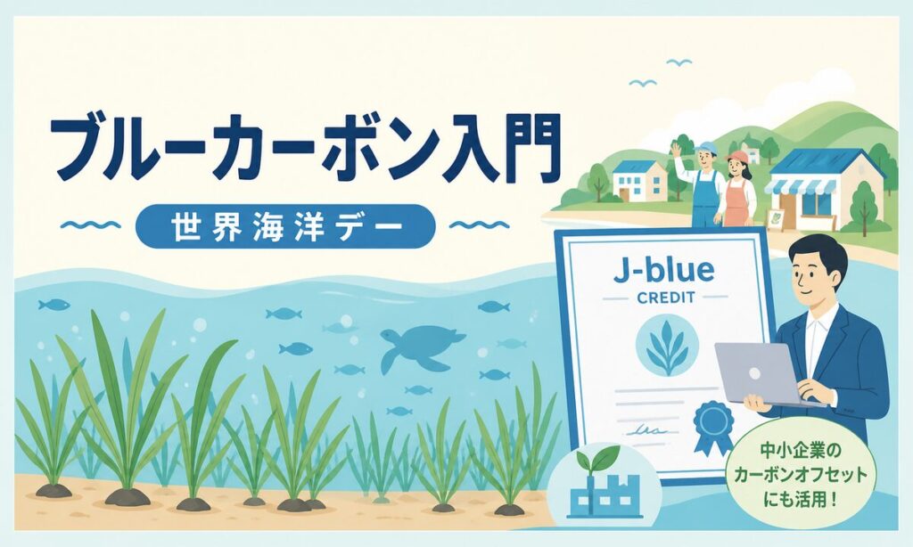 6月8日は世界海洋デー｜ブルーカーボンとJ-ブルークレジットで中小企業ができる海の脱炭素