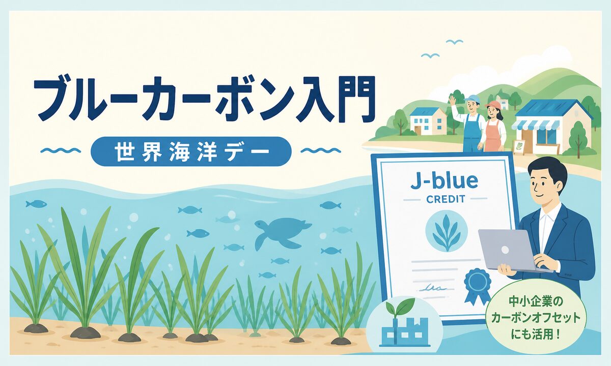 6月8日は世界海洋デー｜ブルーカーボンとJ-ブルークレジットで中小企業ができる海の脱炭素