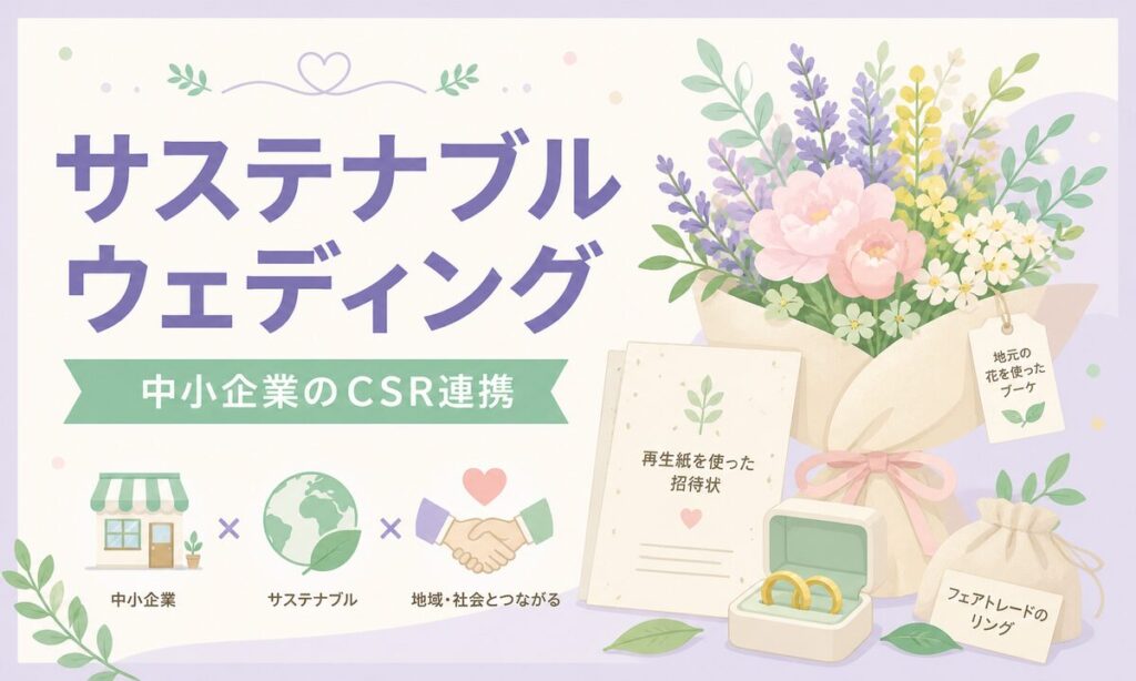 ジューンブライド×サステナブルウェディング｜中小企業のCSR連携で広がる新しい結婚式の形【2026年最新】